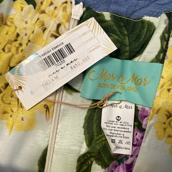 New Mar a Mar Ensencia Floral Hydrangea Satin Dress size Medium - Picture 14 of 15